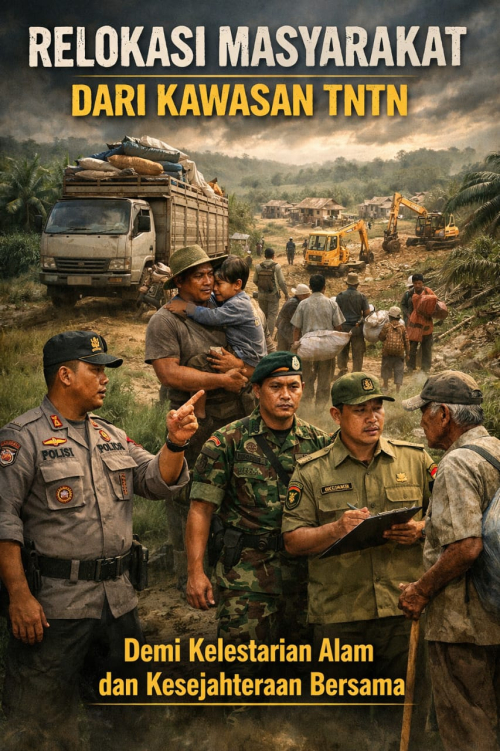 Negara Hadir di Jantung Konflik Hutan : Relokasi TNTN Dimulai, TNI - Polri All Out Kawal Pemulihan