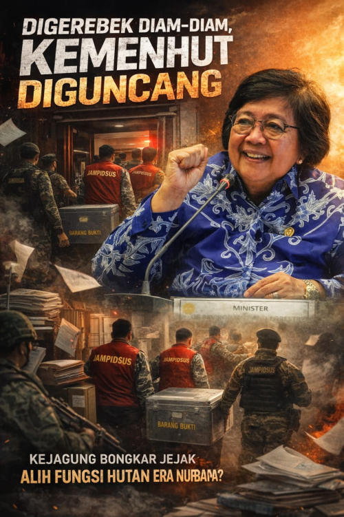 Digrebek Diam-Diam, Kemenhut Diguncang: Kejagung Bongkar Jejak Alih Fungsi Hutan Era Siti Nurbaya?