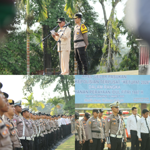 Bupati dan Kapolres Pimpin Apel Operasi Ketupat Lancang Kuning 2026, Amankan Mudik Idul Fitri di Kuansing